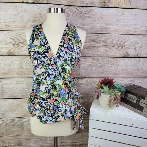 NWT Parker Kenna Silk Cannes‎ Floral Top Large - Picture 1 of 10